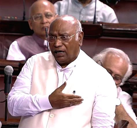 Leader of the Opposition in Rajya Sabha Mallikarjun Kharge speaks