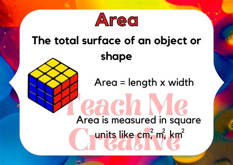 Maths poster – area • Teacha!