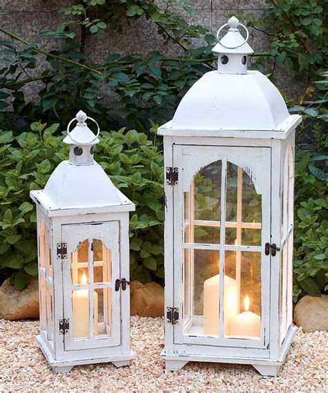 White Lantern Candleholder Set | zulily | Lanterns decor, White lanterns, Lantern set