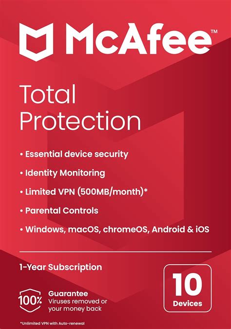 McAfee Total Protection 2023 | 10 Devices | Antivirus Internet Security Software | VPN, Password ...