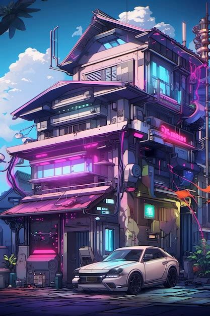 Free AI Image | Anime style house architecture