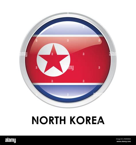 Round flag of North Korea Stock Photo - Alamy