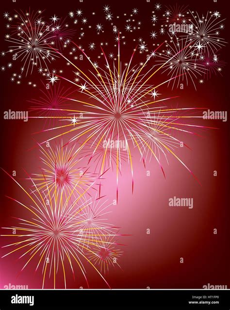 Happy New Year with fireworks Stock Vector Image & Art - Alamy