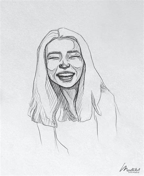 Happy girl doodle by MadliArt | Sketches, Art sketchbook, Art drawings sketches creative