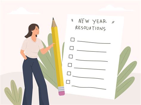 New year resolutions concept illustration 4463381 Vector Art at Vecteezy