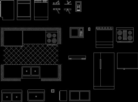 Kitchen Furniture 2D DWG Block for AutoCAD • Designs CAD