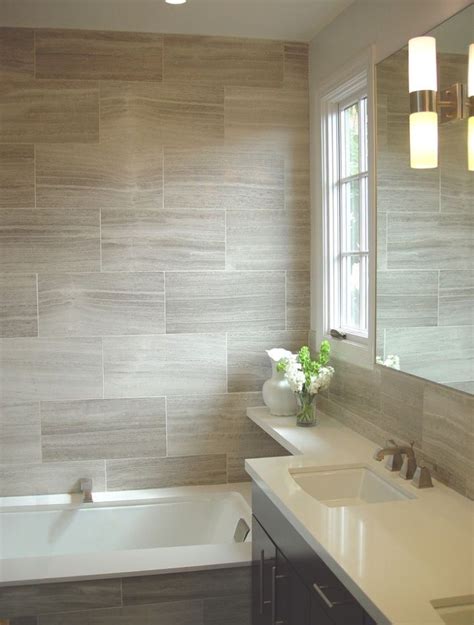 wood grain tile bathroom ideas - Google Search More | Bathroom remodel master, Modern bathroom ...