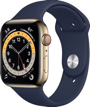 Apple Watch Series 6 GPS + Cellular, Cassa 44 Mm In Acciaio Inossidabile Color Oro Con Cinturino ...