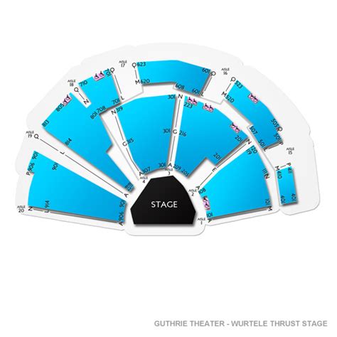 Guthrie Theater - Wurtele Thrust Stage Seating Chart | Vivid Seats