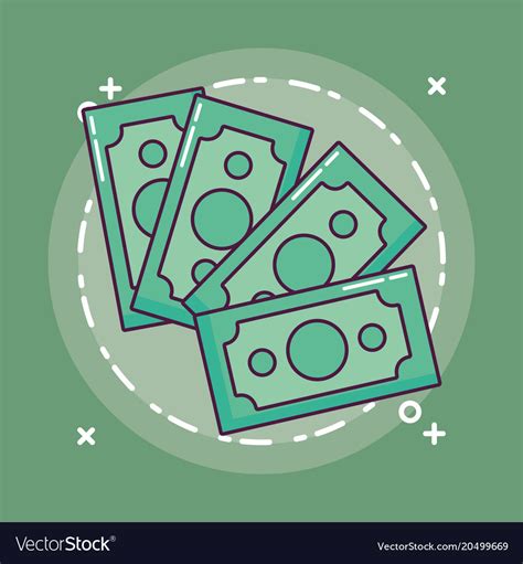 Money bills design Royalty Free Vector Image - VectorStock