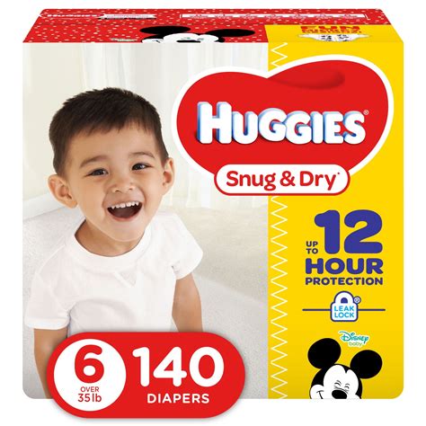 HUGGIES Snug & Dry Diapers, Size 6, 140 Count - Walmart.com