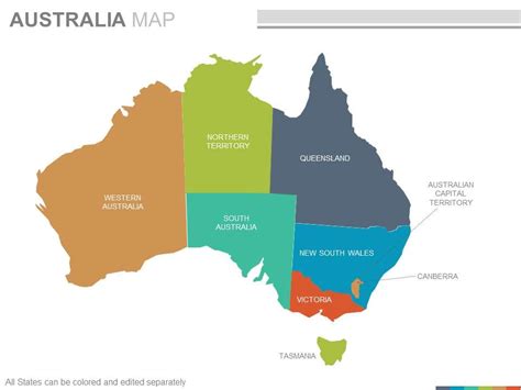 Maps Of The Australian Australia Continent Countries In Powerpoint | Templates PowerPoint ...