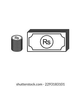 Mauritius Currency Symbol Mauritian Rupee Icon Stock Vector (Royalty ...