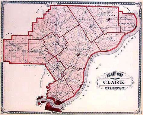 Map of Clark County, Indiana - Art Source International