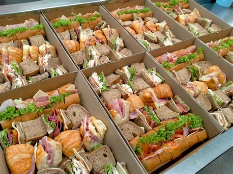 Mixed sandwich platters that I made this morning at 3am for a catering order. - Dining and Cooking