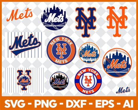 New York Mets Mlb Bundle Svg, Png, Dxf, Eps, Ai | New york mets logo ...