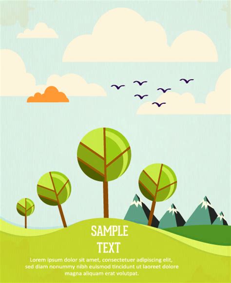 Tree Vector Image Vector Background Illustration Tree - Designious