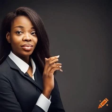 Image of a black business woman conducting an interview on Craiyon