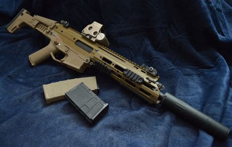 Wallpaper ACR, Bushmaster, automatic rifle, At the table, Magpul images ...