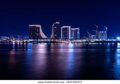 Picture Belgrade Waterfront Under Construction Night Stock Photo ...