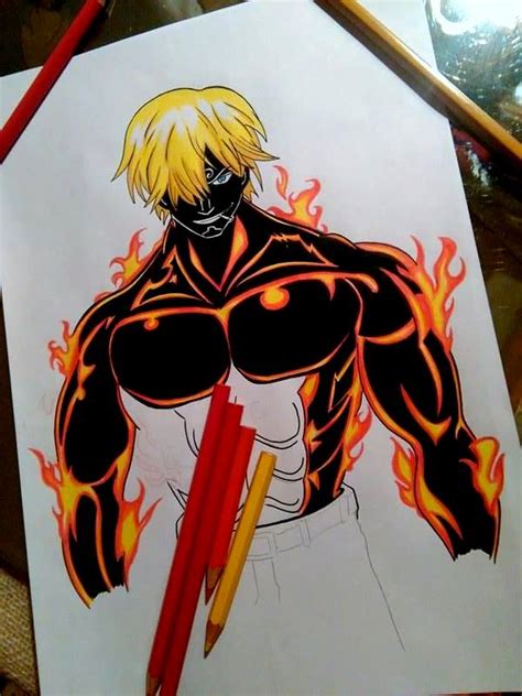 One piece !! Sanji + haki :D by salemboussif on DeviantArt