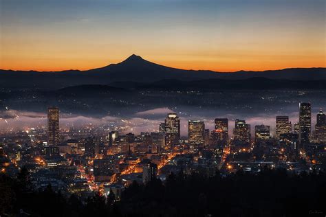 Portland Sunrise Photograph by Chris Marinsik - Pixels