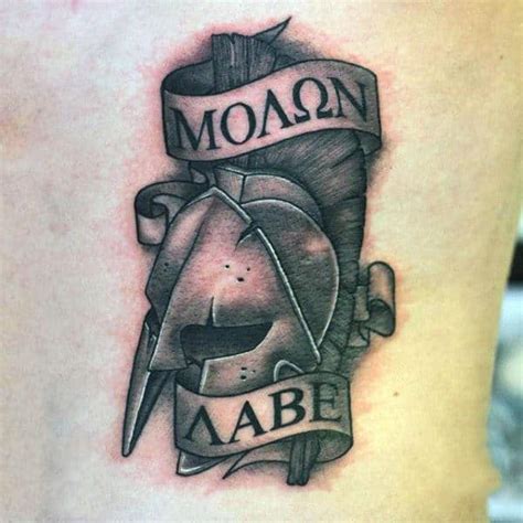 30 Molon Labe Tattoo Designs For Men - Tactical Ink Ideas