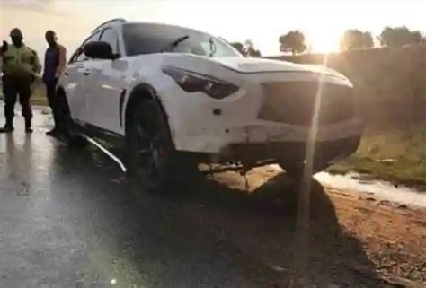 Khama Billiat Escapes Unhurt After Car Lands In Ditch