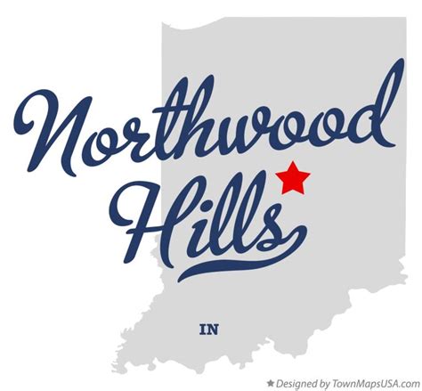 Map of Northwood Hills, IN, Indiana