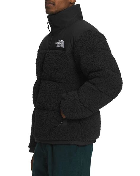 The North Face Sherpa Nuptse Jacket in Black for Men | Lyst