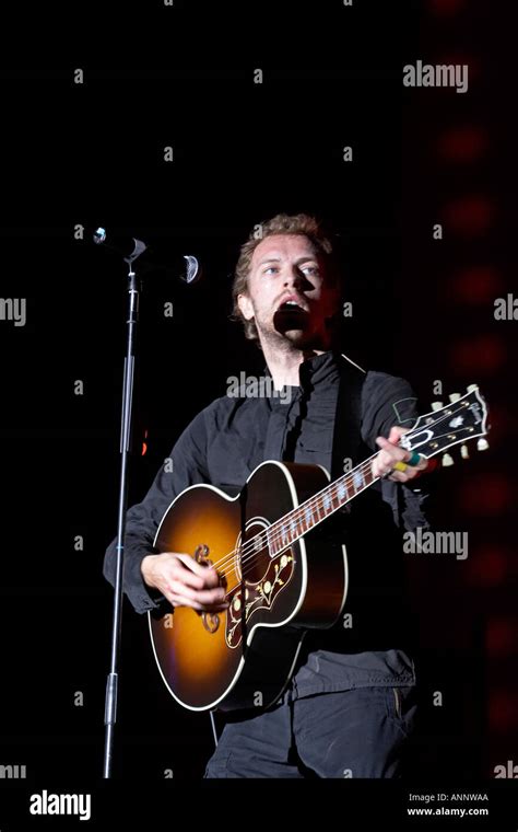 Chris Martin singer vocalist guitarist of Coldplay on Pyramid Stage at ...