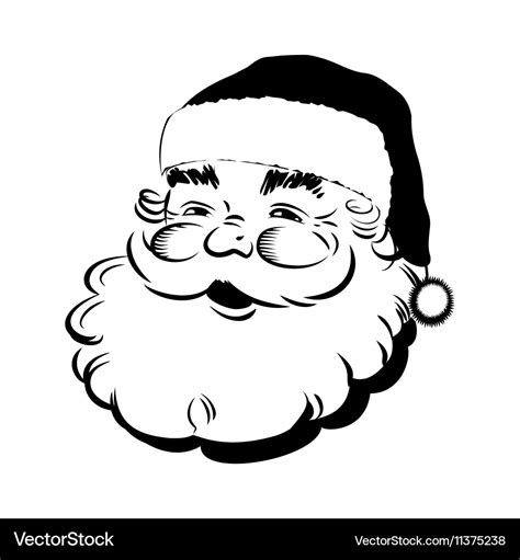 Black Santa Claus Face Svg