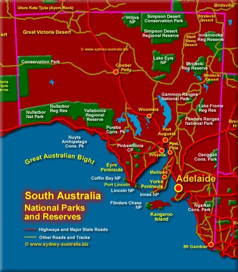 Map of National Parks in South Australia | Australia | South australia, National parks map ...