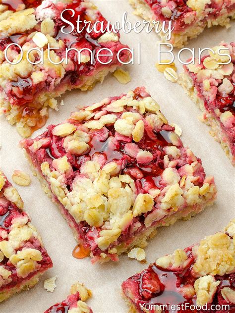 Healthy Breakfast Strawberry Oatmeal Bars - Recipe from Yummiest Food ...