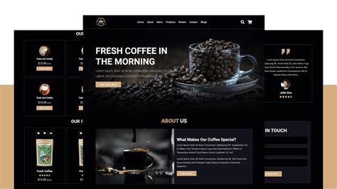 How To Make A Responsive Coffee Shop Website Design Using HTML - CSS ...