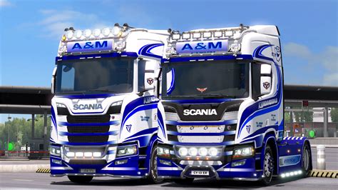 A&M Commercials Paintjobs For Scania R and S - Euro Truck Simulator 2 ...