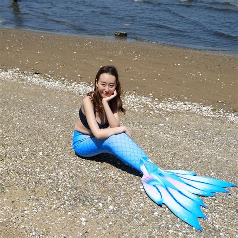 Adults Girls Women Mermaid Tail with Monofin for swimming Mermaid ...