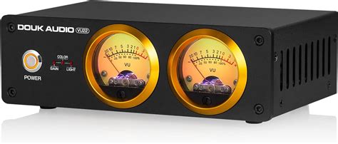 Douk Audio VU22 Dual Analog VU Meter Display DB Panel MIC+LINE Sound ...