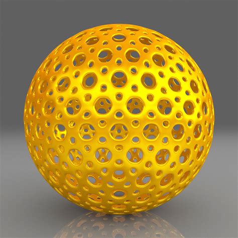 Perforated Sphere Shape 3D Print Model 3D model 3D printable | CGTrader