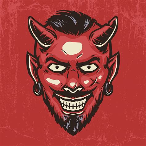 Devil smile hand drawn illustration 2534519 Vector Art at Vecteezy