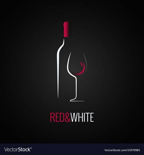 Wine glass bottle logo design background Vector Image , #ad, #bottle, #logo, #Wine, #glass #AD ...