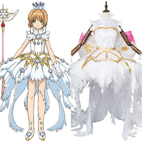 Cardcaptor Sakura Clear Card Sakura Kinomoto Angel Cosplay Costume – Cosplaycart.fr