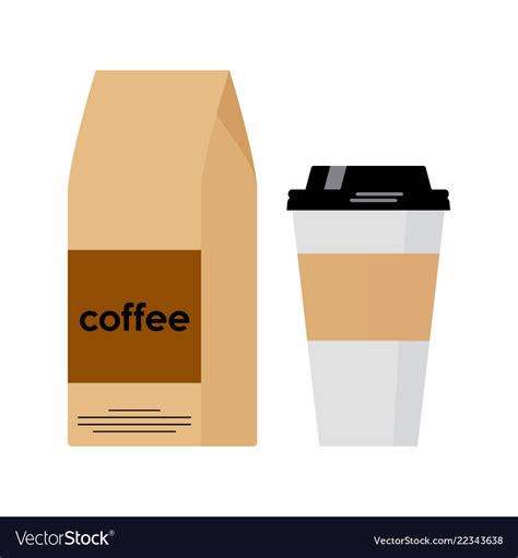 Coffee packaging design Royalty Free Vector Image