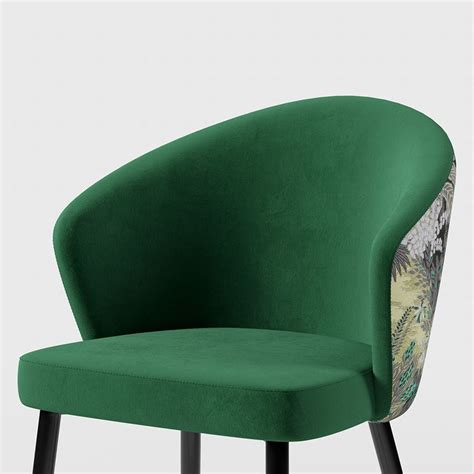 Free Shipping on Green Upholstered Velvet Dining Chair Modern Arm Chair ...