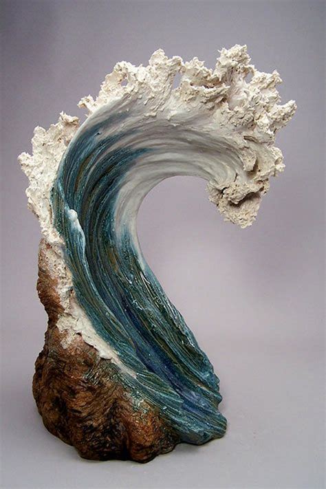 PowerCurl - surf wave ceramic sculpture by Denise Romecki | Escultura ...
