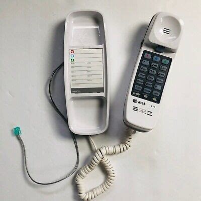 AT&T TRIMLINE Telephone 210 White Corded Phone in Original Box With ...