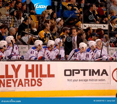 John Tortorella and the NY Rangers Bench Editorial Photography - Image of bench, athletes: 23020192