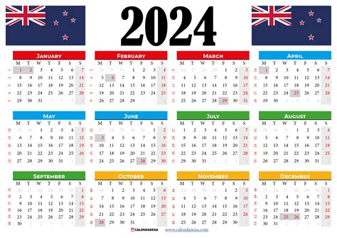 Calendar 2024 NZ with holidays and festivals | by Calendarena | Medium