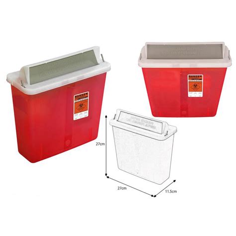 Wall Mount Sharps Container 5 Quart 1.25 Gallon - WinnerCare