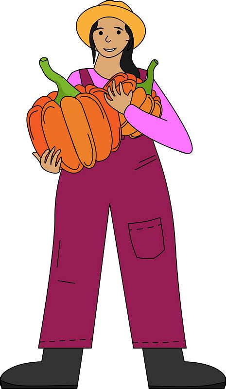 Farmer with Pumpkin clipart. Free download transparent .PNG | Creazilla